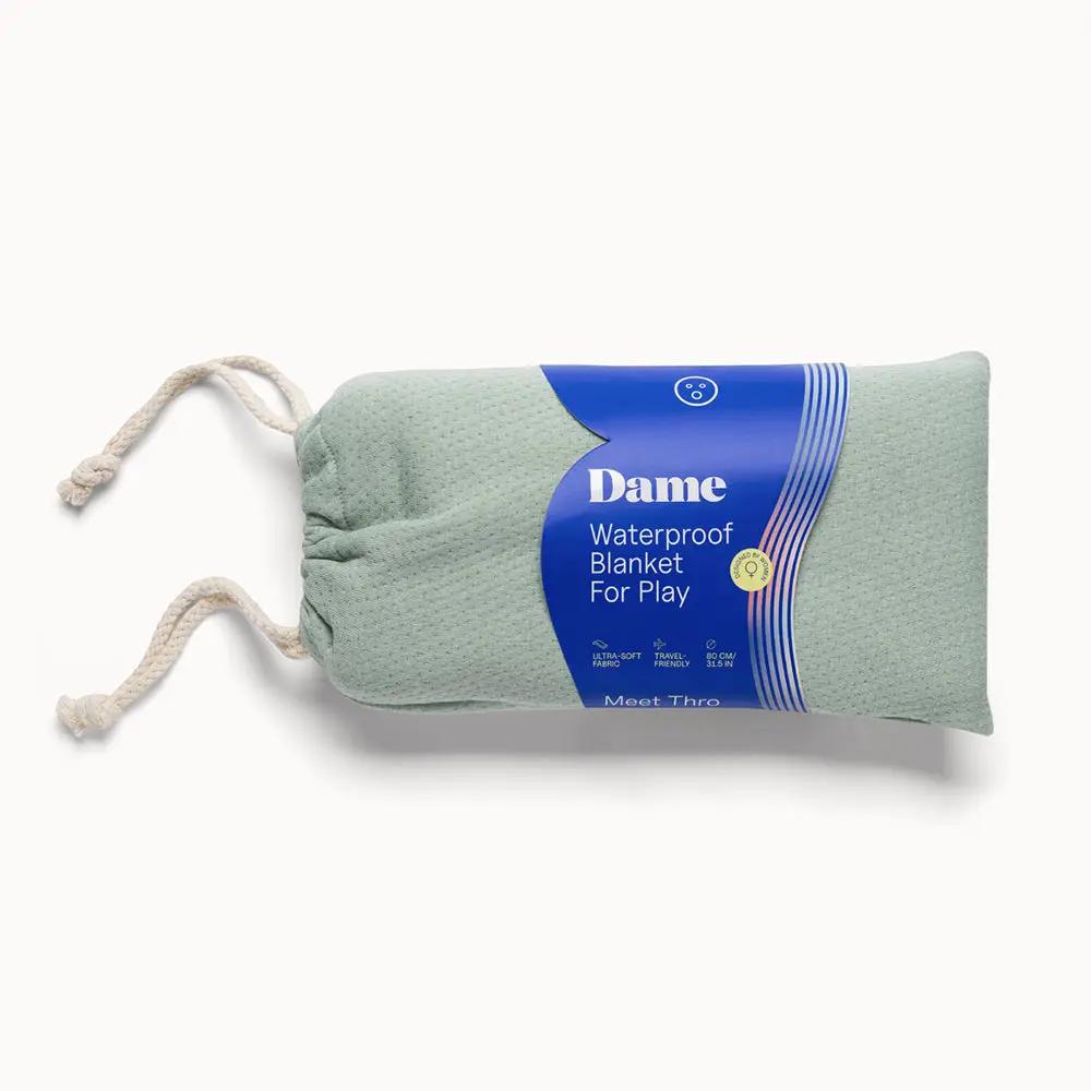 Dame Thro Waterproof Sex Blanket Sage by Dame