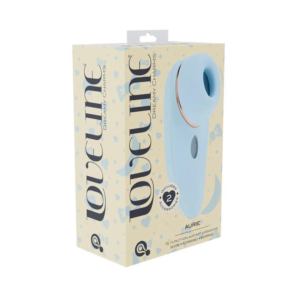 LoveLine Aurie AirTapTech Rechargeable Vibrator Blue by Shots