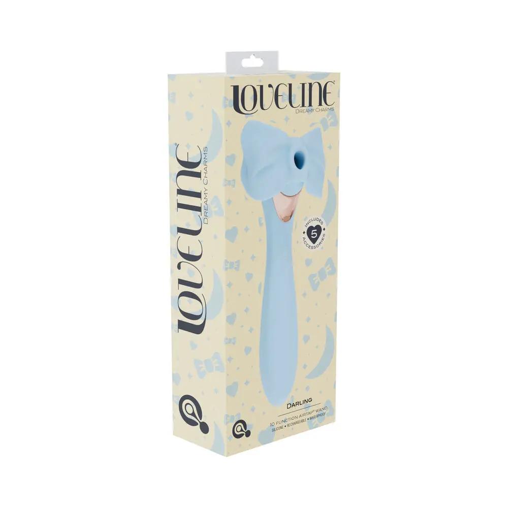 LoveLine Darling AirTapTech Rechargeable Vibrator Blue by Shots