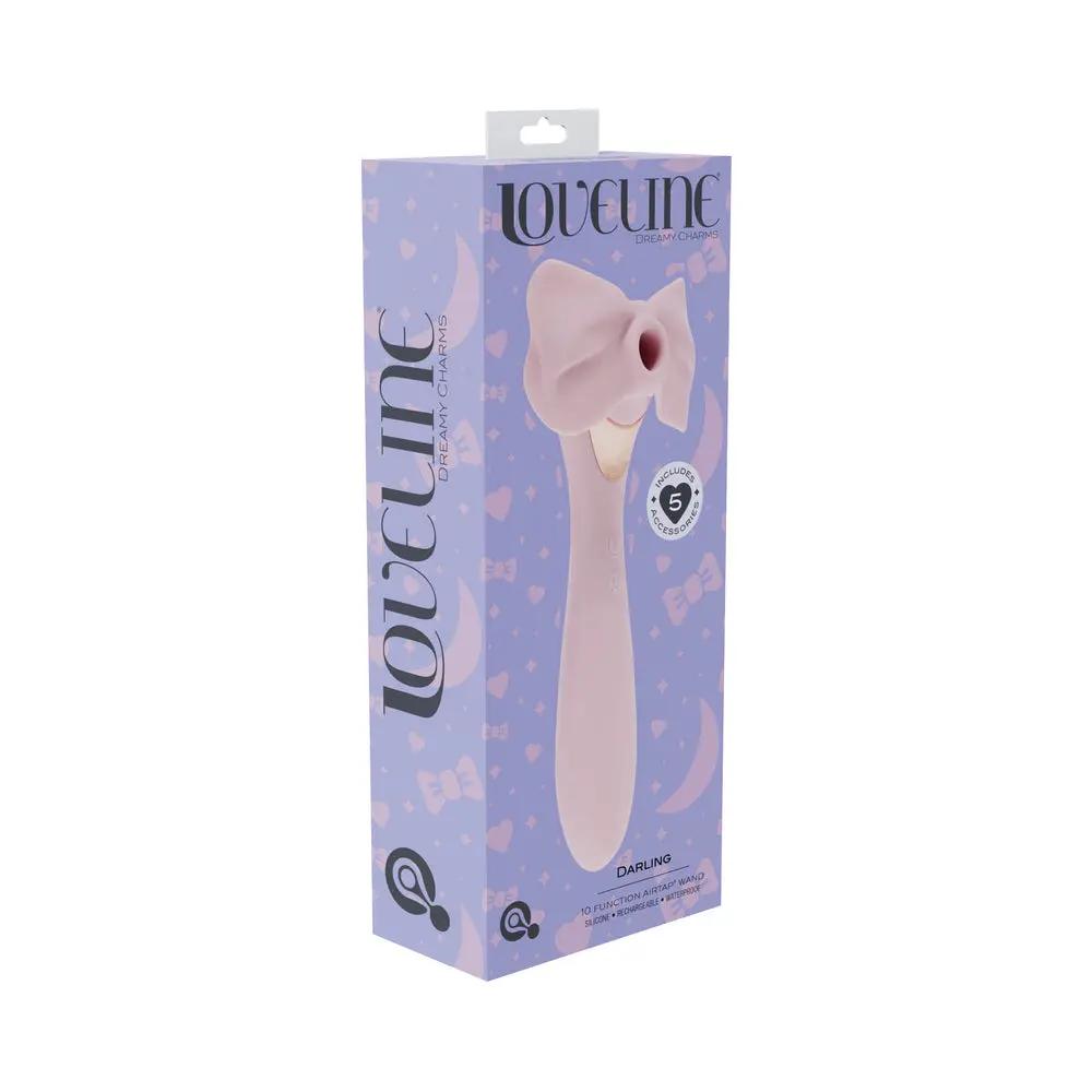 LoveLine Darling AirTapTech Rechargeable Vibrator Pink by Shots