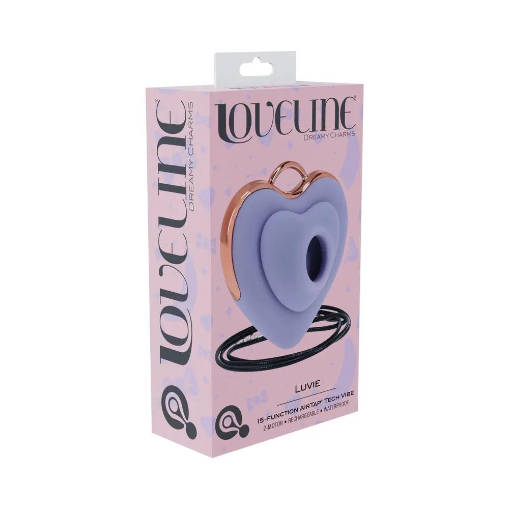 LoveLine Luvie AirTapTech Rechargeable Vibrator Waterproof Lavender by Shots