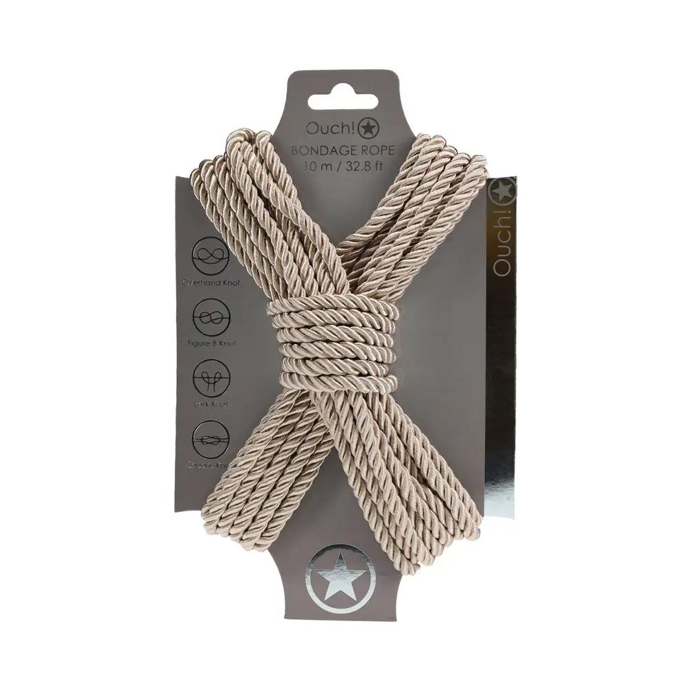 Ouch! Bondage Rope 10 m Nylon Gold by Shots