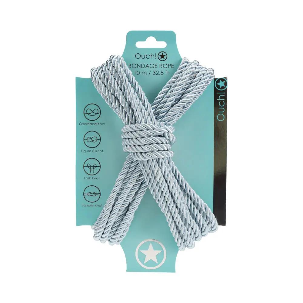 Ouch! Bondage Rope 10 m Nylon Powder Blue by Shots