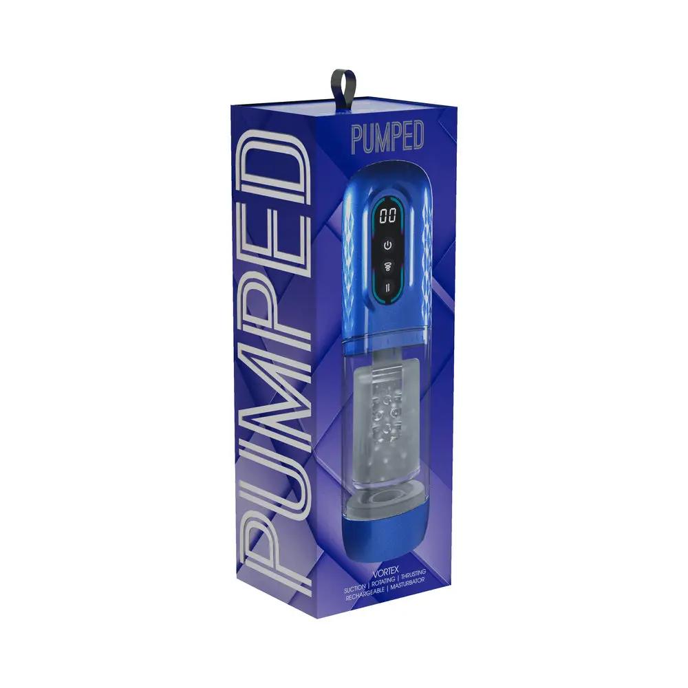 PUMPED Vortex Masturbator Metallic Blue by Shots