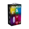 RealRock Wireless Rechargeable Remote Control LED Vibrating 8 in. Dildo Clear by Shots