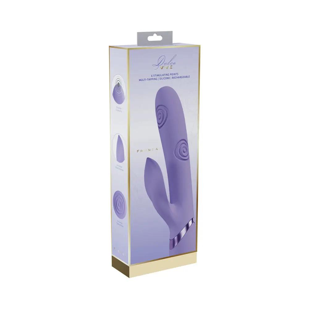 VIVE Fronda Rechargeable G-Spot and Tapping Leaf Clit Stimulator Lavender by Shots