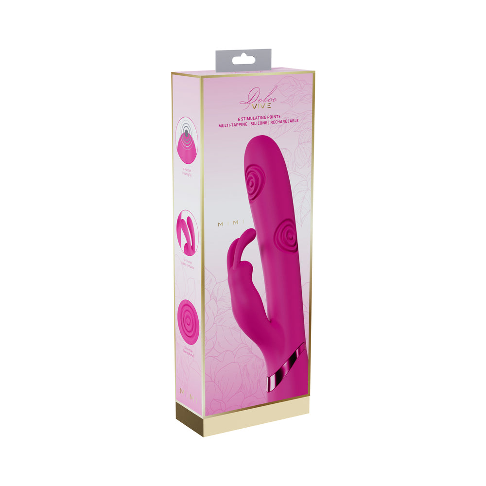 VIVE Mimi Rechargeable G-Spot Vibrating and Tapping Rabbit Pink