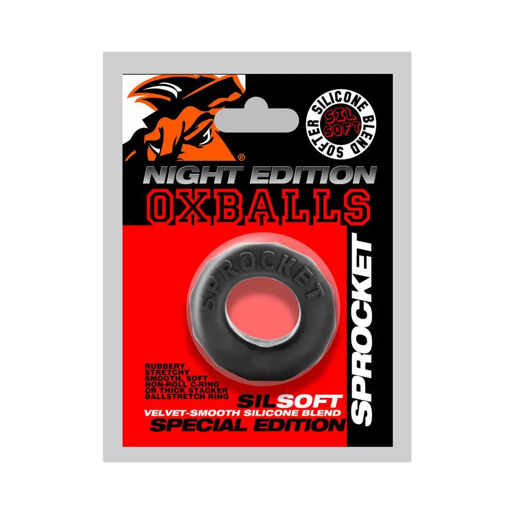 Oxballs Sprocket Comfort No-Roll Cockring Special Edition Night by Oxballs