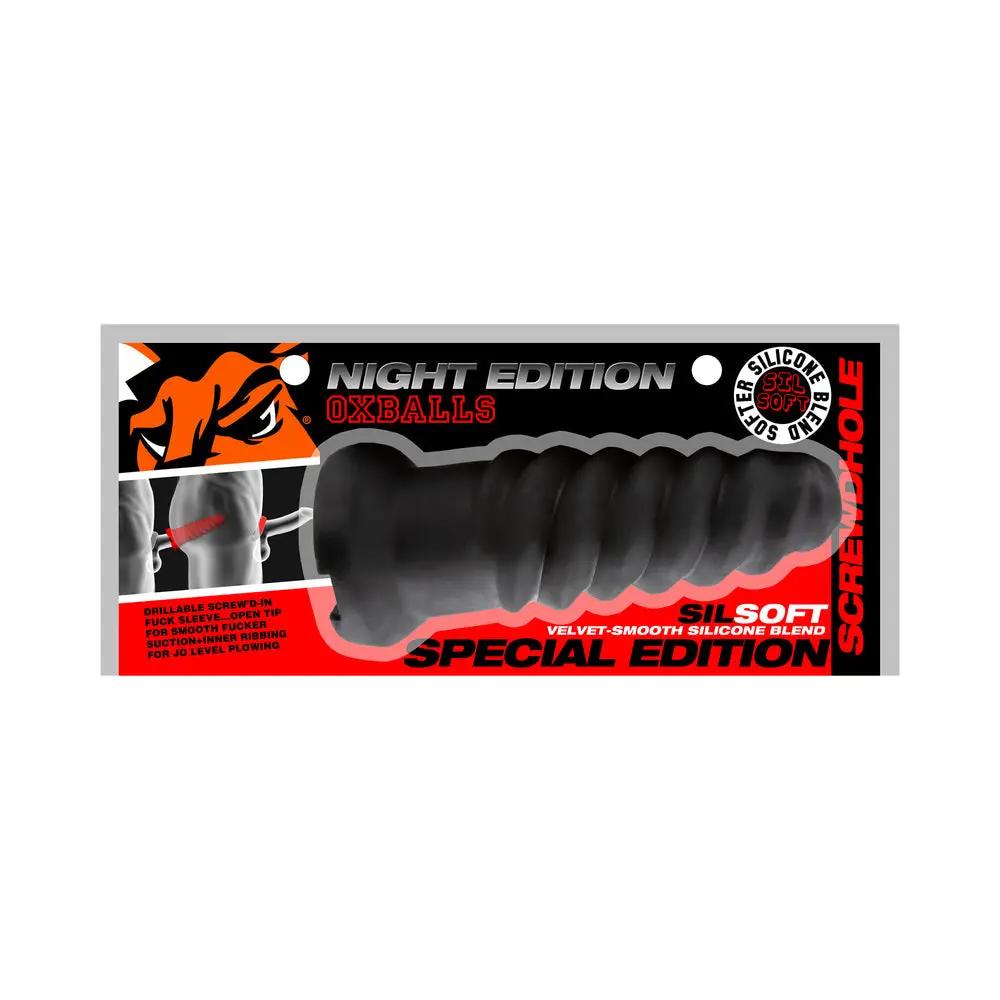 Oxballs Screwdhole Screw'd-In Open Tip Masturbator Special Edition Night by Oxballs