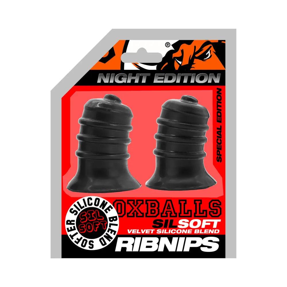 Oxballs Ribnips Curved Springy-Ribbed Nipsuckers Special Edition Night by Oxballs
