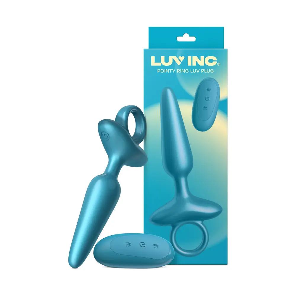 Luv Inc. Pr37: Pointy Ring Luv Plug Metallic Blue by Luv Inc.