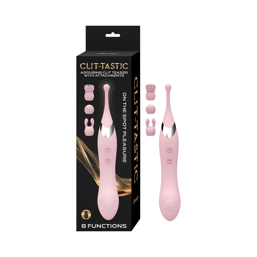 Clit-Tastic Arousing Clit Teaser with Attachments Pink by Nasstoys