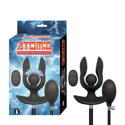 Atomic Vibrating Inflatable Plug Black by Nasstoys