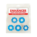 Enhancer Five Piece Cock Ring Set Blue by Nasstoys