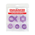 Enhancer Five Piece Cock Ring Set Purple by Nasstoys