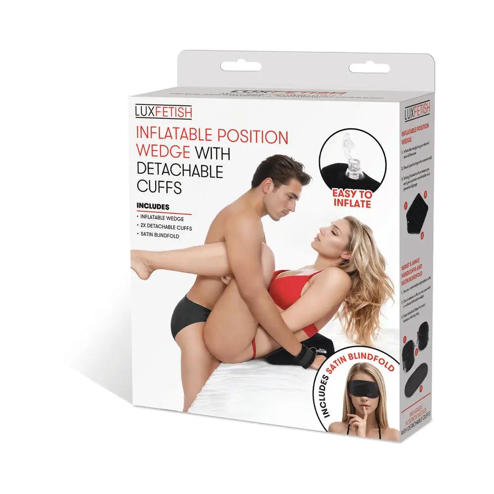 Lux Fetish Inflatable Position Wedge with Detachable Cuffs by Electric Eel