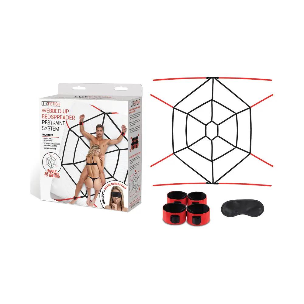 Lux Fetish Webbed Up Bedspreader Restraint System by Electric Eel