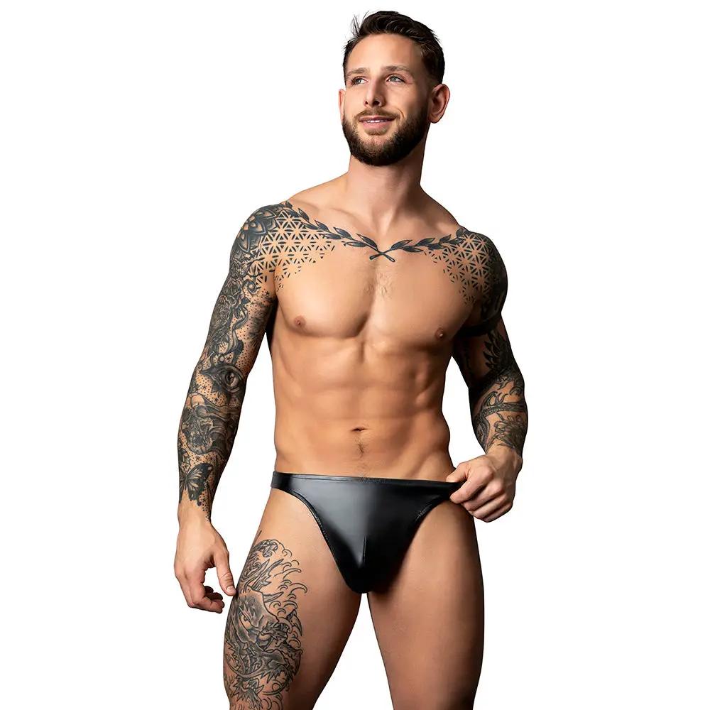 Male Power Liquid Onyx 2.0 Thong Black L/XL by Male Power