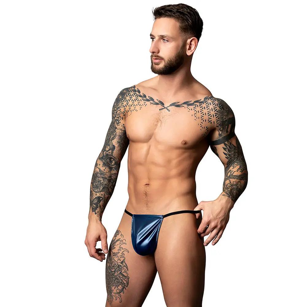 Male Power Liquid Onyx 2.0 Posing Strap Blue O/S by Male Power