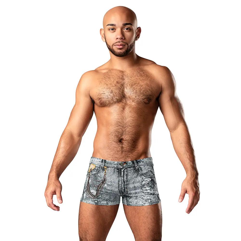 Male Power The Matchmaker Mini Short Denim Print XL by Male Power
