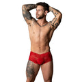 Male Power The Ultimate Duo CRR Mini Short & Red Cock Ring Red L by Male Power