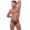 Male Power The Ultimate Duo CRB Cock Ring Thong & Black Cock Ring Burgundy S/M by Male Power