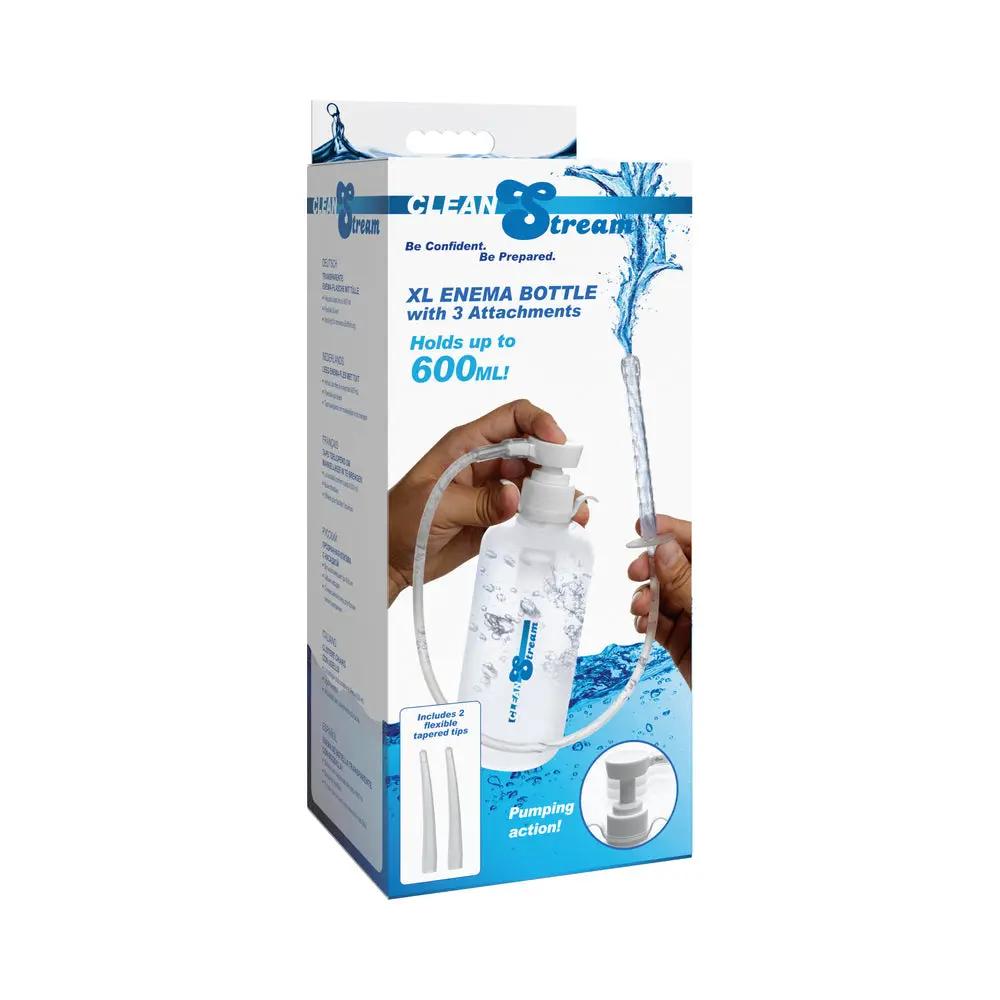 CleanStream XL Enema Bottle with 3 Attachments by XR Brands
