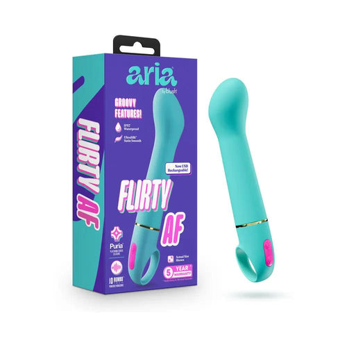 Aria Flirty AF 2.0 Rechargeable Vibe Teal by Blush