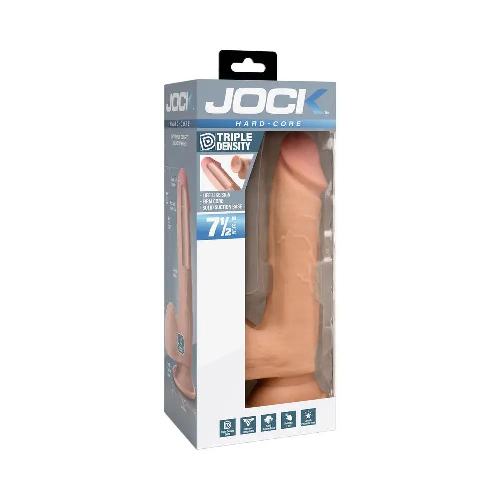 JOCK Hard-Core 7.5 in. Triple Density Dildo with Balls by Curve Novelties