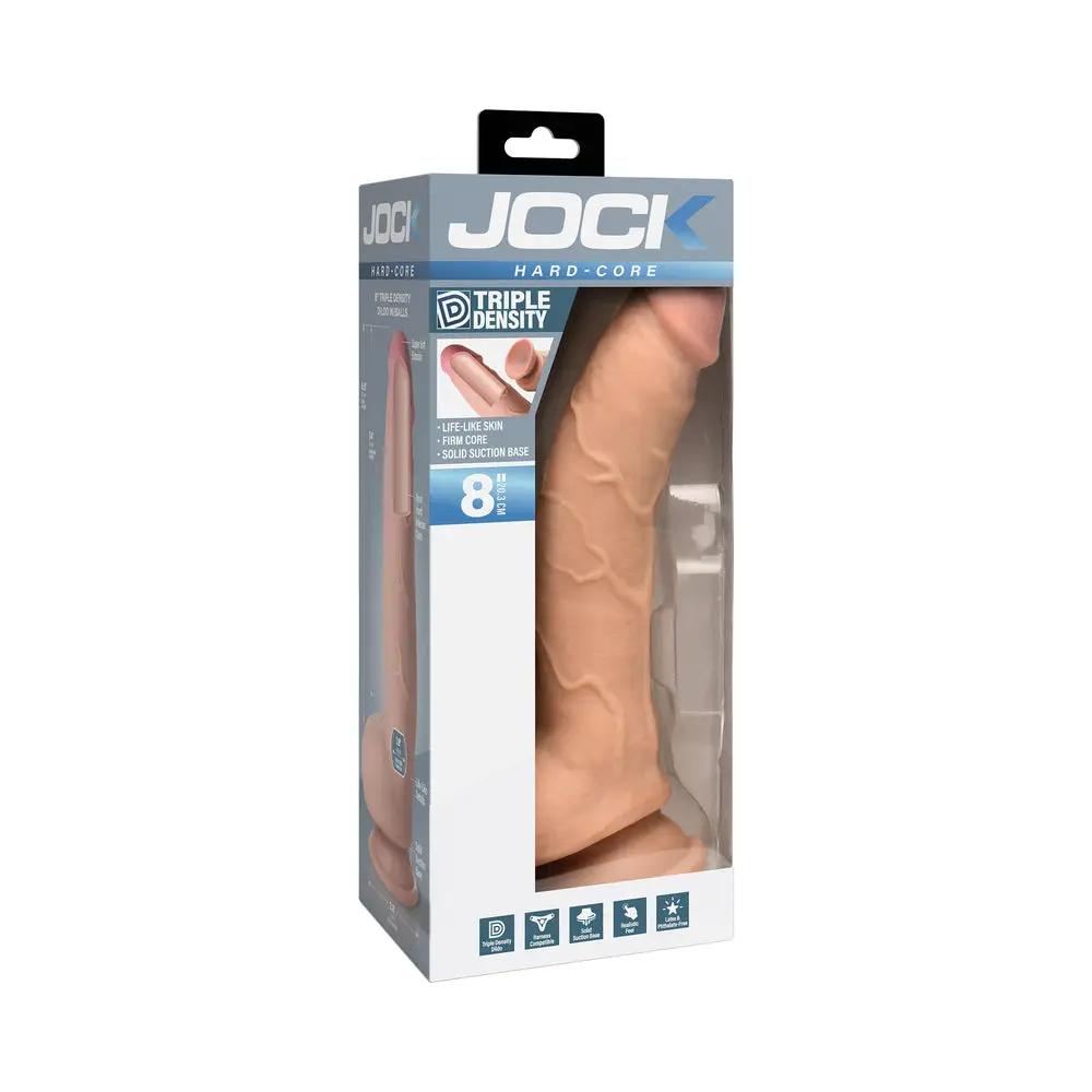 JOCK Hard-Core 8 in. Triple Density Dildo with Balls by Curve Novelties