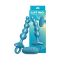 Luv Inc Cr23: Curved Ring Luv Beads Metallic Blue by Luv Inc.