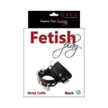 Rouge Fetish Play Vegan Wrist Cuffs Black by Rouge Garments