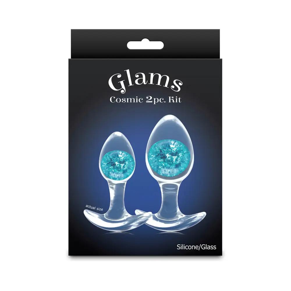 Cosmic Glams 2-Piece Plug Kit Blue by NS Novelties