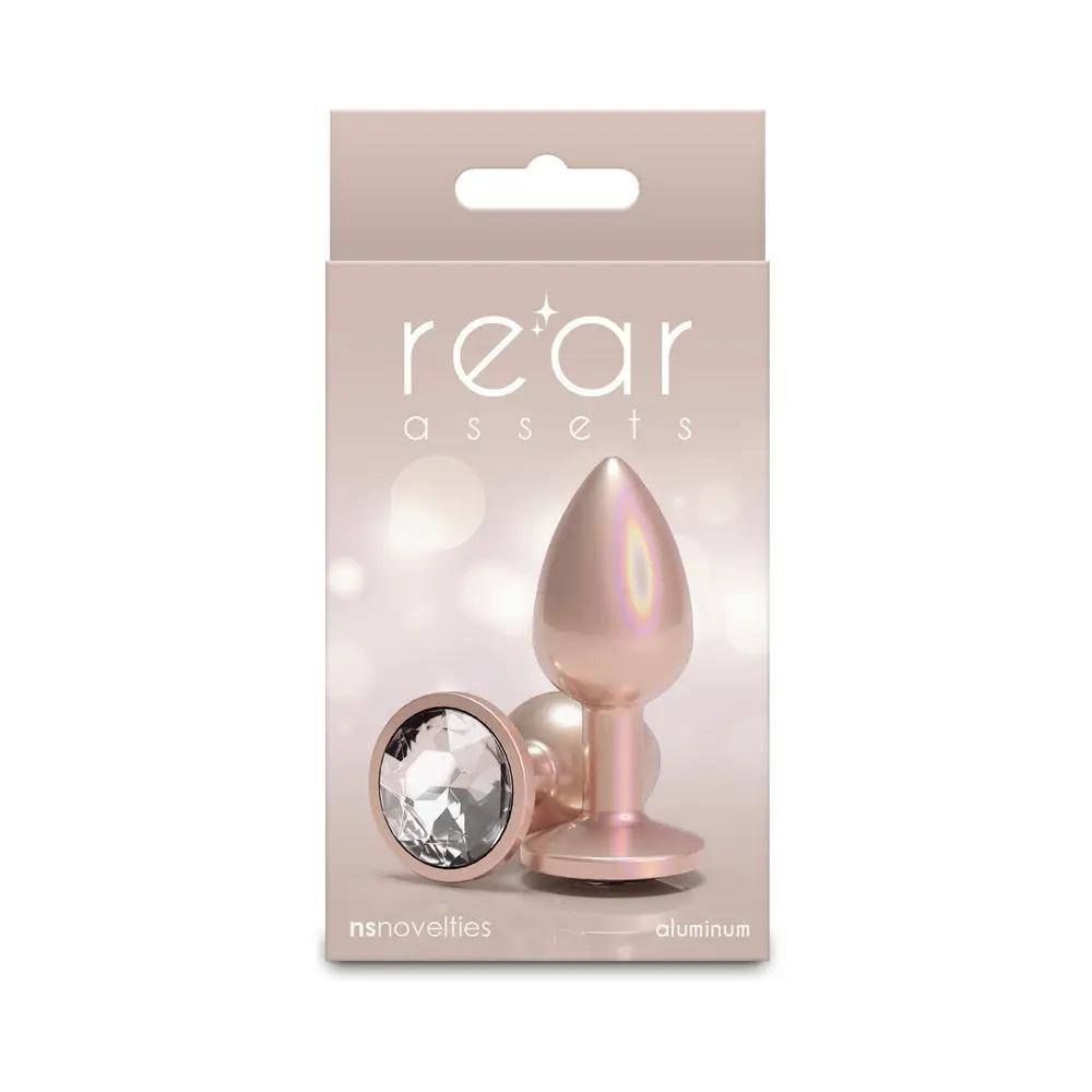 Rear Assets Plug Iridescent Champagne/Clear Small by NS Novelties