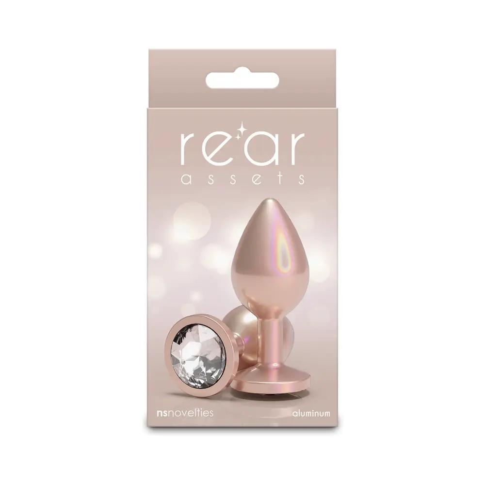 Rear Assets Plug Iridescent Champagne/Clear Medium by NS Novelties