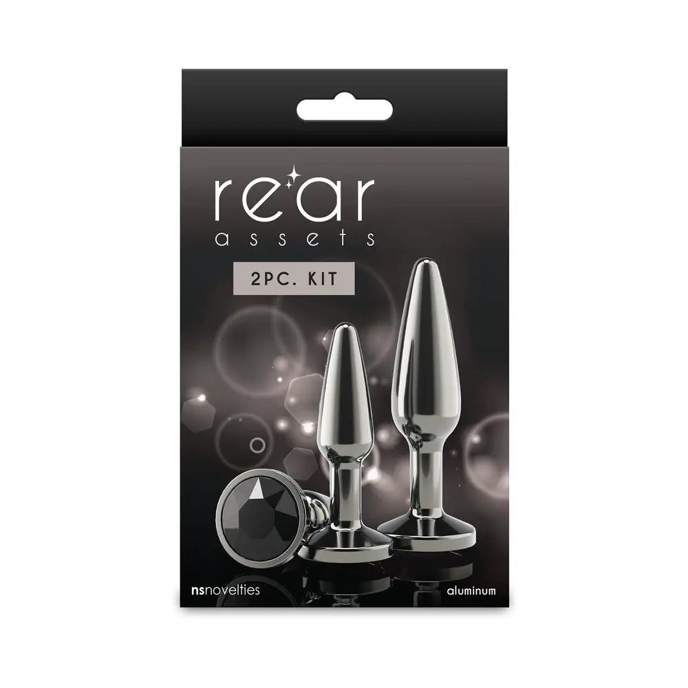 Rear Assets Tapered Trainer Plug Kit Gunmetal/Black by NS Novelties
