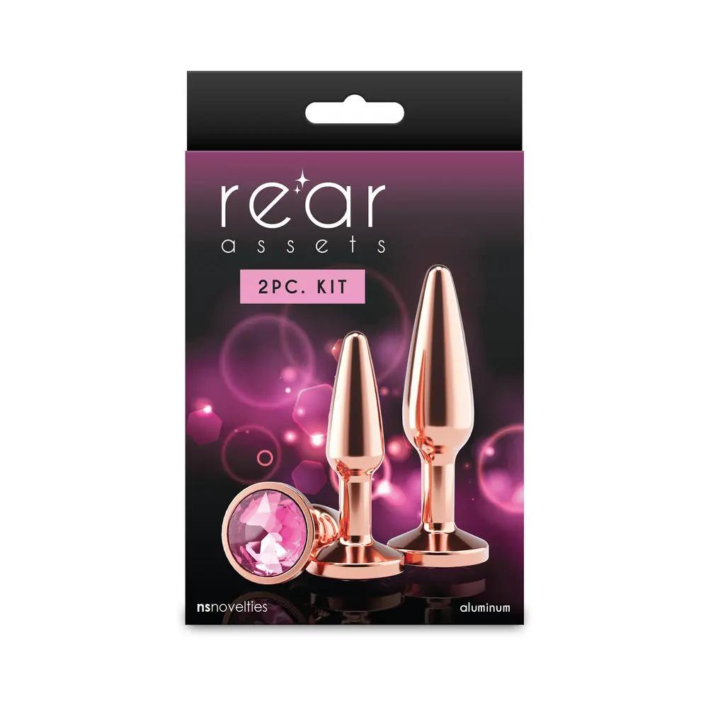 Rear Assets Tapered Trainer Plug Kit Rose Gold/Pink by NS Novelties