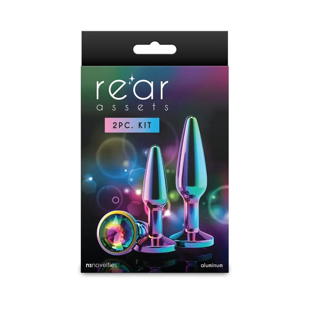 Rear Assets Tapered Trainer Plug Kit Multicolor/Rainbow by NS Novelties