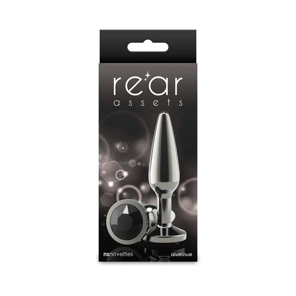 Rear Assets Tapered Plug Gunmetal/Black Medium by NS Novelties