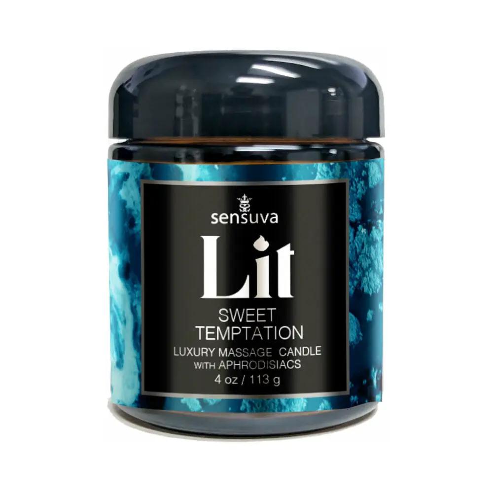 Sensuva Lit Sweet Temptation Luxury Massage Candle 4 oz. by Sensuva