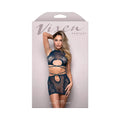 Fantasy Lingerie Vixen At Last Floral Lace Knit Tie-Back Top & Skirt Navy O/S by Fantasy Lingerie
