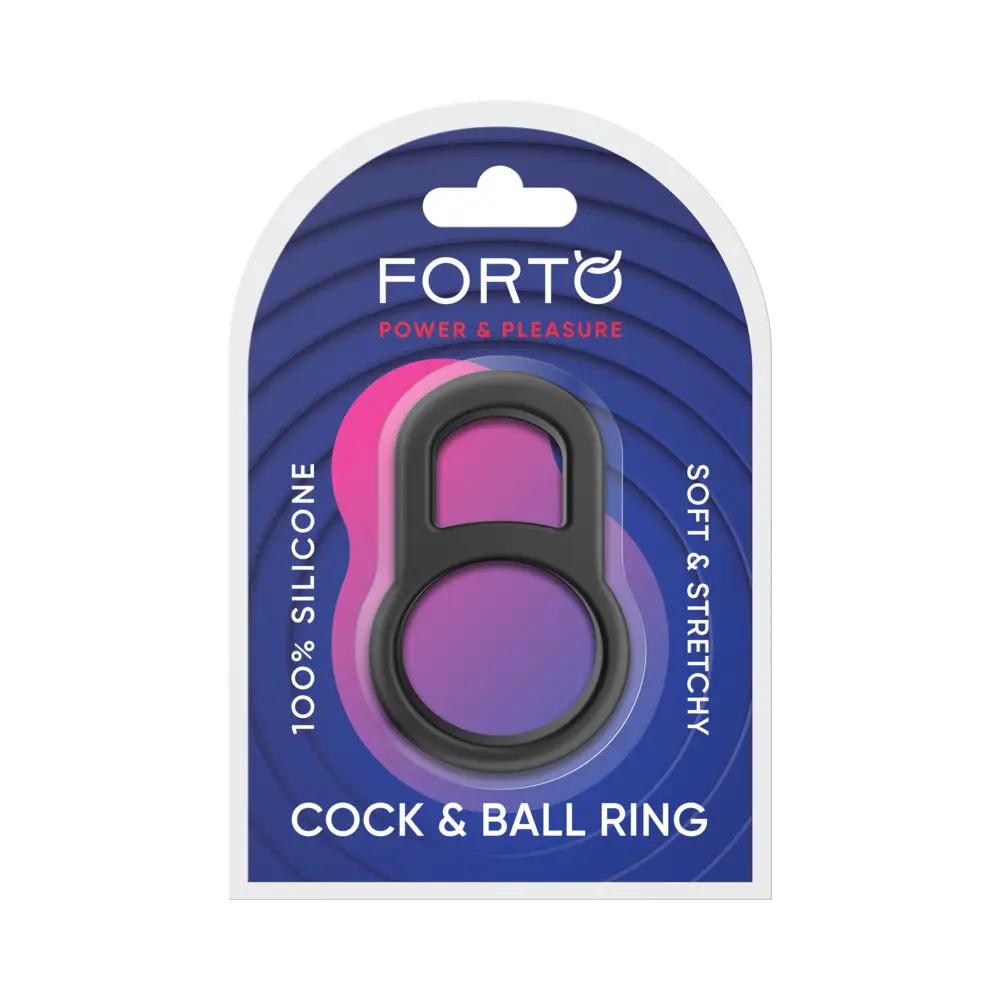 Forto F-41: Lock Cock & Ball Ring Black by Forto