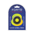 Forto F-43: Tiered Cock & Ball Ring Black by Forto