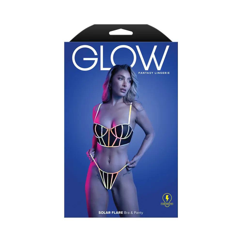 Fantasy Lingerie Glow Solar Flare Underwire Bra & Panty L/XL by Fantasy Lingerie
