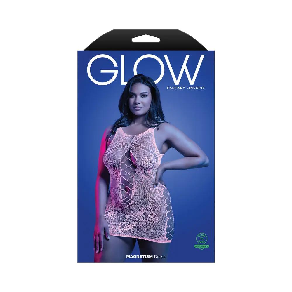 Fantasy Lingerie Glow Magnetism Glow-in-the-Dark Lace Knit Dress Queen Size by Fantasy Lingerie