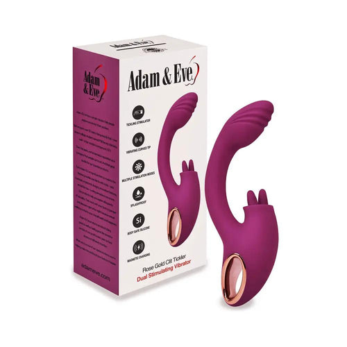 Adam & Eve Rose Gold Clit Tickler Dual Stimulating Vibrator by Adam & Eve