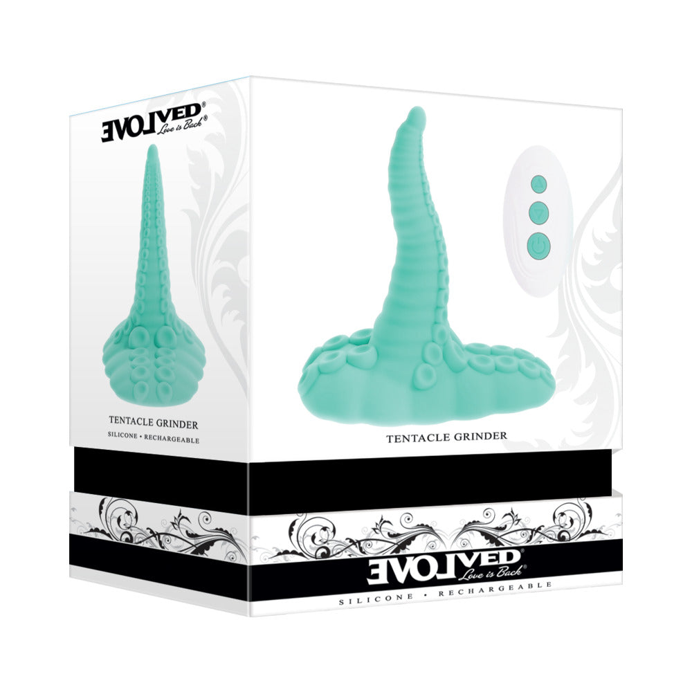 Evolved Tentacle Grinder Rechargeable Vibrating Grinding Silicone Teal by Evolved