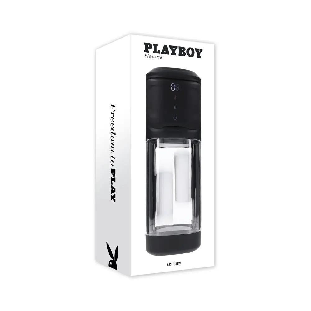 Playboy Side Piece Rechargeable Vibrating Warming Stroker by Playboy