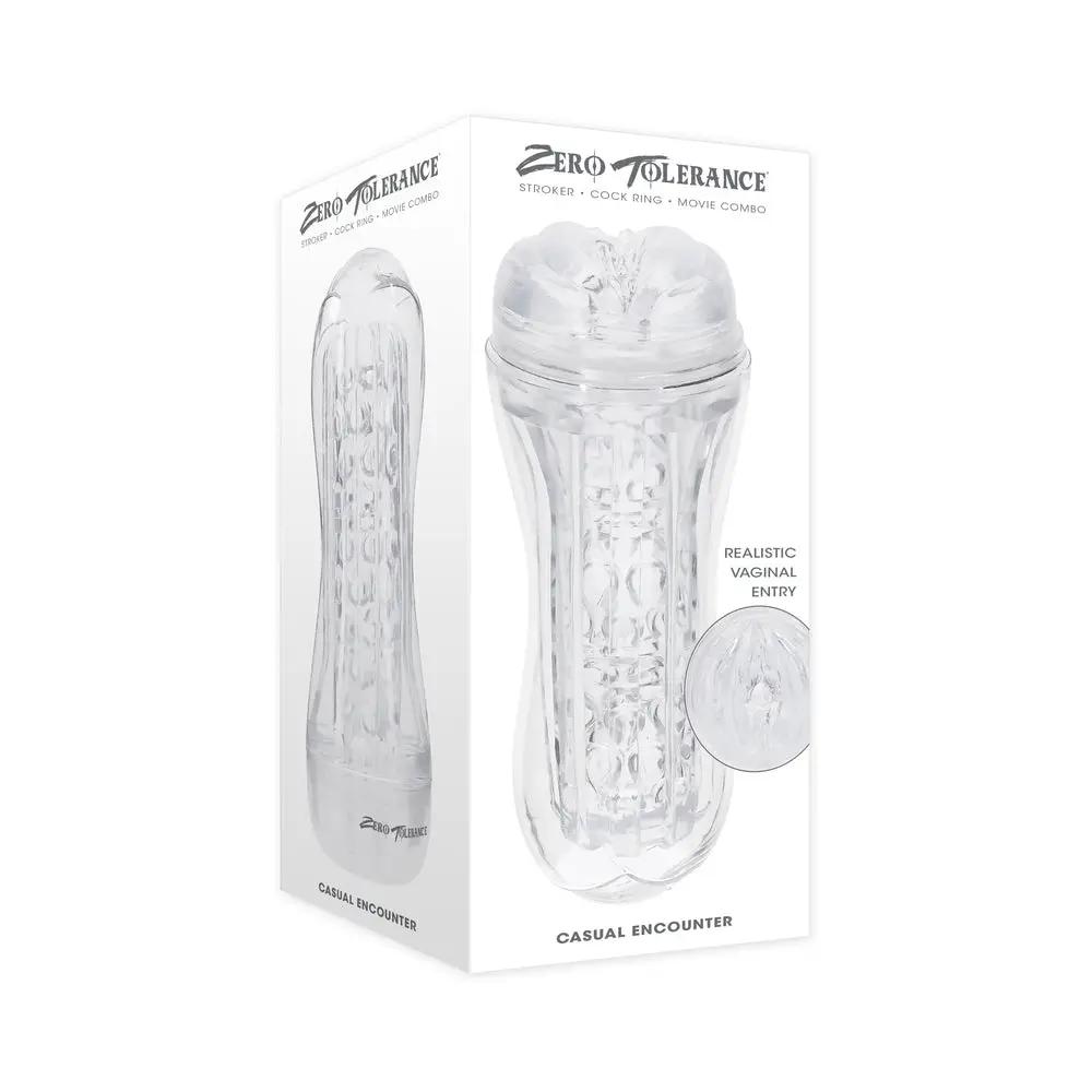 Zero Tolerance Casual Encounter Stroker Masturbator TPE Clear by Zero Tolerance