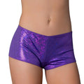 Magic Silk Glimmer Mini Boy Short Purple Disco S/M by Magic Silk